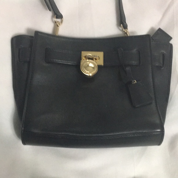 Michael Kors black leather crossbody - Picture 1 of 11